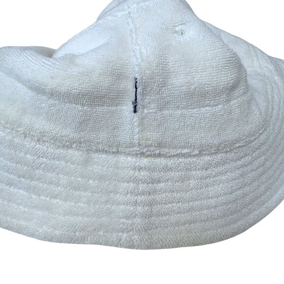 Terrycloth Bucket Hat Navy Green Stripe Preppy Tennis Golf - Picture 7 of 9